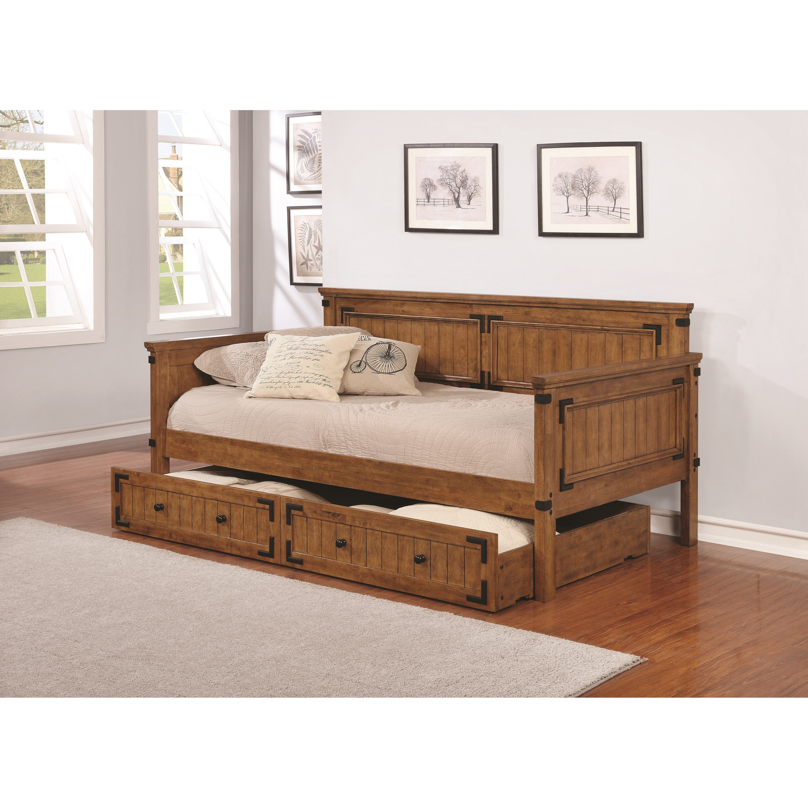 Coaster Daybeds by Coaster Rustic Daybed with Trundle Rife's Home